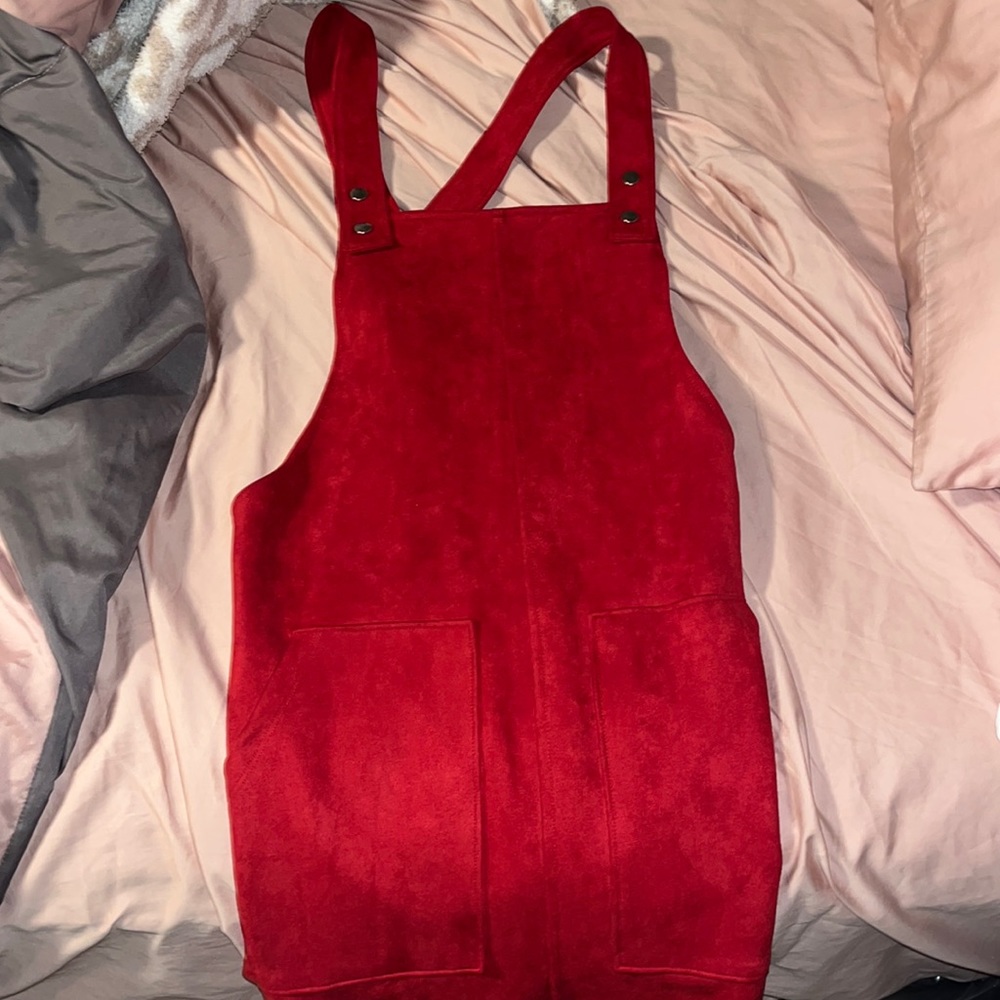 Red Velvet Overalls